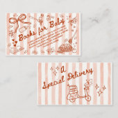 MeatBall Italian Baby Shower Books for Baby エンクロージャーカード (正面/裏面)