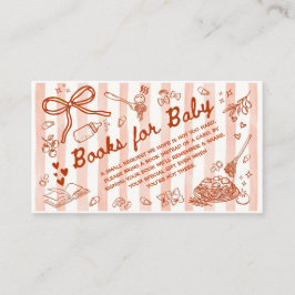MeatBall Italian Baby Shower Books for Baby エンクロージャーカード