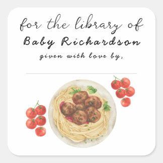 Meatball pasta baby shower For the library of スクエアシール