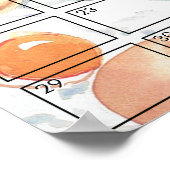 Meatball Pasta Italian Baby Shower Due Date Game ポスター (角)