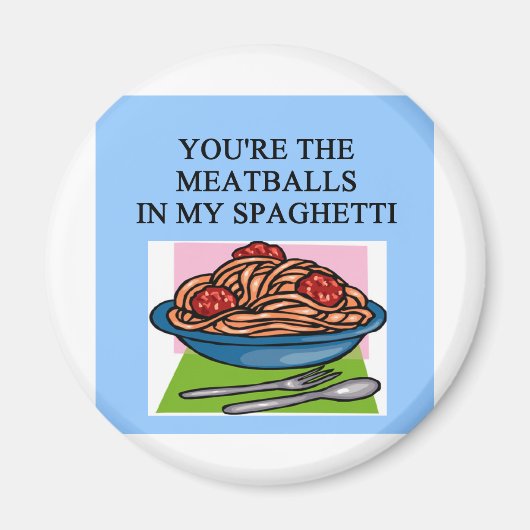 MEATBALLSとspahgetti愛好家 マグネット (正面)
