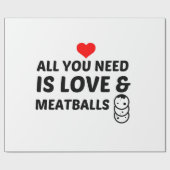 MEATBALLS AND LOVE ラッピングペーパー (フラット)
