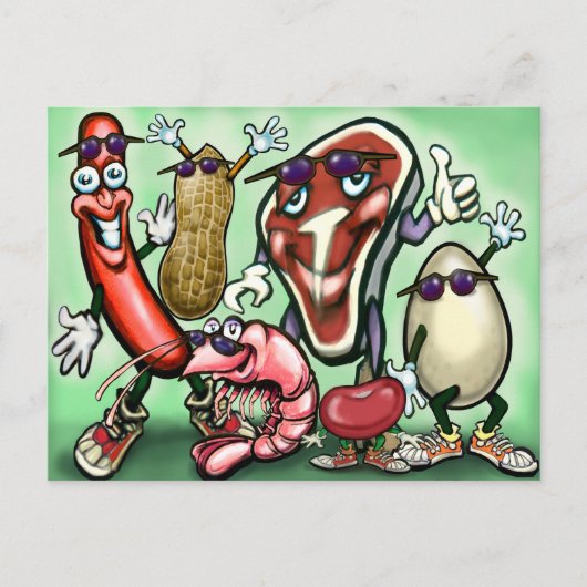 Meatsタンパク食品グループ ポストカード (正面)
