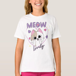 Meaw the Lovely Cat 💖🐾 Tシャツ