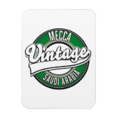 Meccaサウジアラビアヴィンテージロゴ マグネット (縦)