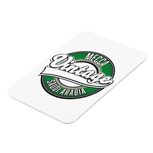 Meccaサウジアラビアヴィンテージロゴ マグネット (左側)