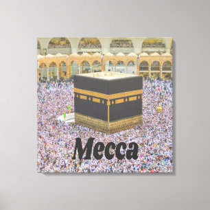 Mecca Saudi Arabiaイスラム教で最も神聖な都市、カアバ キャンバスプリント