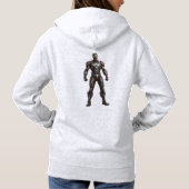 Mech Warrior Hero Pullover SciFi Gamer BOLD パーカ (裏面)