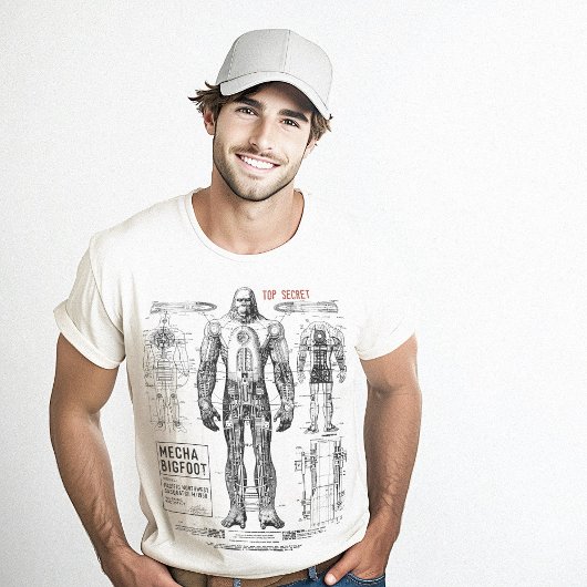 Mecha Bigfoot 1958トップシークレットのプロトタイプ Tシャツ