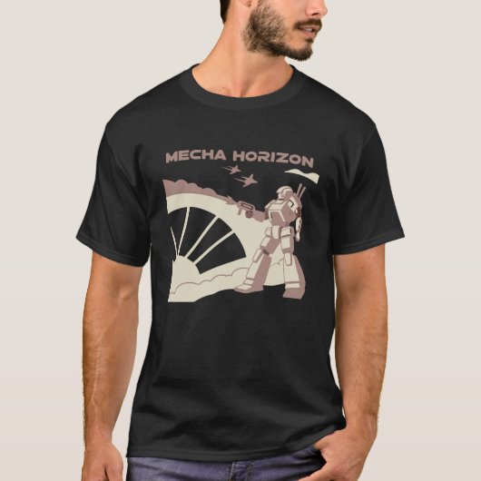 Mecha Horizon – 未来の戦争機械Tシャツ Tシャツ (正面)