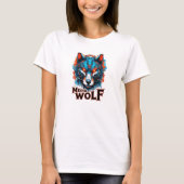Mecha Wolf Womens Basic T-Shirt Tシャツ (正面)