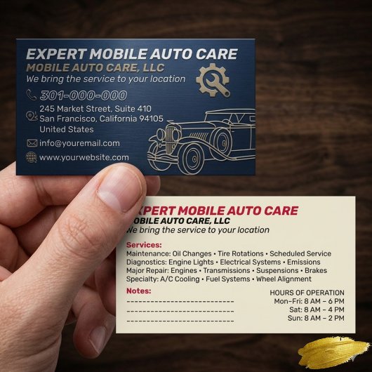 Mechani Service Auto Repair & Car AC Specialist 11 名刺