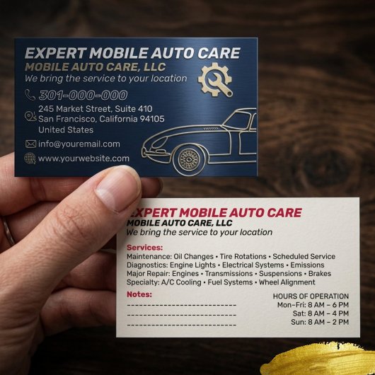 Mechani Service Auto Repair & Car AC Specialist 12 名刺