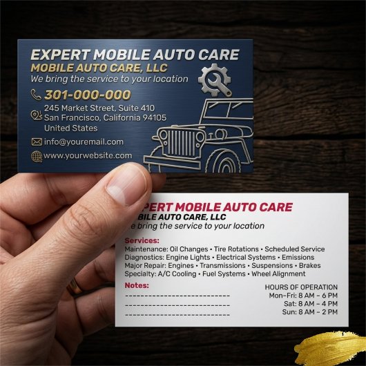Mechani Service Auto Repair & Car AC Specialist  3 名刺