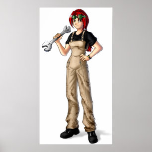 Mechanic Anime Girl ポスター