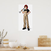 Mechanic Anime Girl ポスター (キッチン)