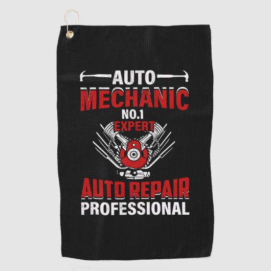 Mechanic Auto Mechanic No 1 Expert ゴルフタオル (正面)