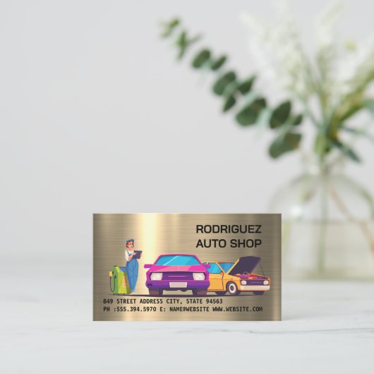 Mechanic Auto Repair Shop 名刺 (スタンド正面)