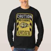 Mechanic Caution Handyman Repairman Tシャツ (正面)