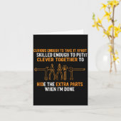 Mechanic Curious Enough To Take It Apart Funny Aut カード (黄色い花)