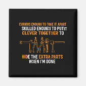 Mechanic Curious Enough To Take It Apart Funny Aut マグネット (正面)