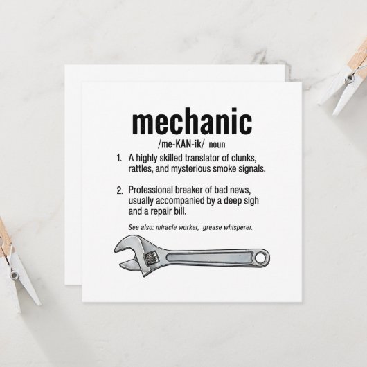 Mechanic Definition  カード (正面/裏面インサイチュ)