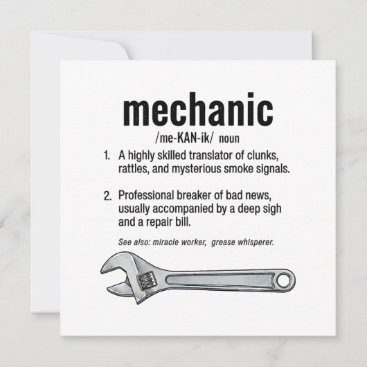 Mechanic Definition  カード (正面)