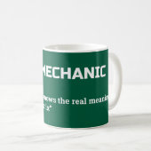 Mechanic Definition Mug – Auto Mechanic Humor コーヒーマグカップ (正面右)