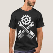 Mechanic engine pistons friend tシャツ (正面)