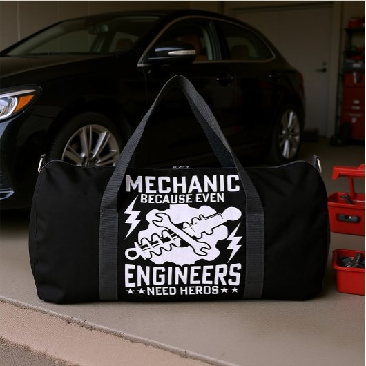 Mechanic Engineers Need Heroes ダッフルバッグ