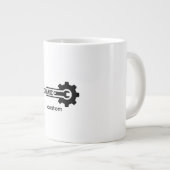 Mechanic Gear Logo – Automotive & Workshop Design ジャンボコーヒーマグカップ (正面右)