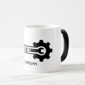 Mechanic Gear Logo – Automotive & Workshop Design モーフィングマグカップ (正面右)