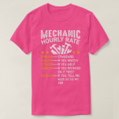 Mechanic Hourly Rate Funny Car Auto Mechanic Dad M Tシャツ (デザイン正面)