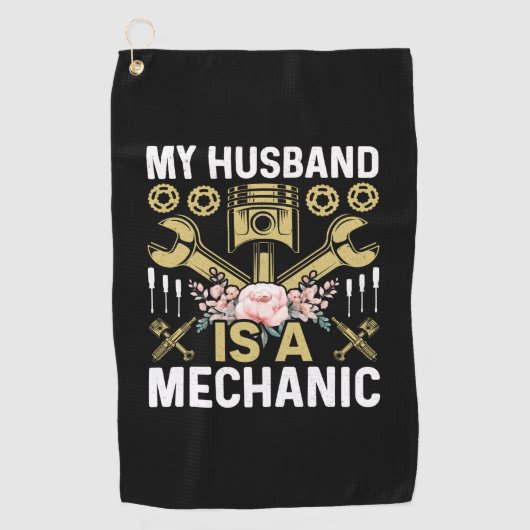 Mechanic My Husband Is A Mechanic ゴルフタオル (正面)