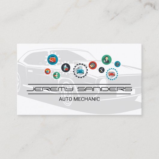Mechanic Tech | カーサービス | 名刺 (正面)