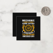 Mechanic Using A High School Diploma ノートカード (正面/裏面インサイチュ)