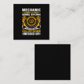 Mechanic Using A High School Diploma ノートカード (正面/裏面)