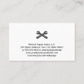 Mechanic Working on Engine | Car Repairman 名刺 (裏面)