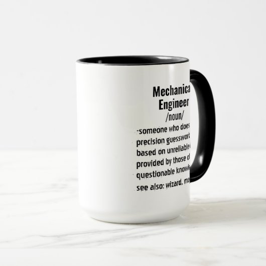 Mechanicalエンジおもしろいニア定義のギフト マグカップ (正面右)