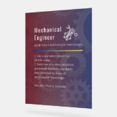 Mechanicalエンジニアおもしろい定義 アクリルサイン (傾斜)