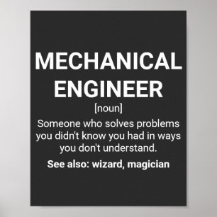 Mechanicalエンジニアおもしろい定義 ポスター