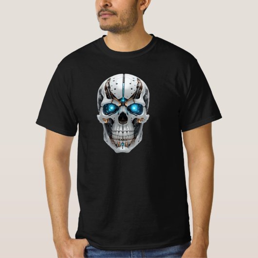 Mechanical AI Skull Tシャツ (正面)