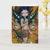 「Mechanical Angel III」グリーティングカード カード (黄色い花)