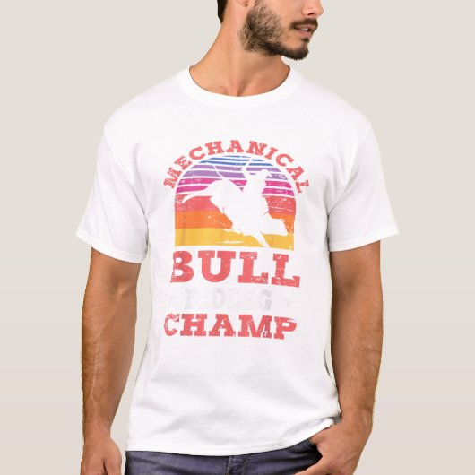 Mechanical Bullriding Western Cowboy T Shirt Tシャツ (正面)