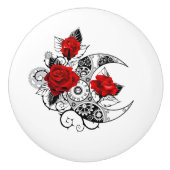 Mechanical Crescent with Red Roses セラミックノブ (正面)