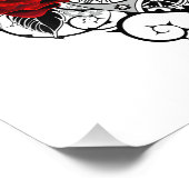 Mechanical Crescent with Red Roses フォトプリント (角)