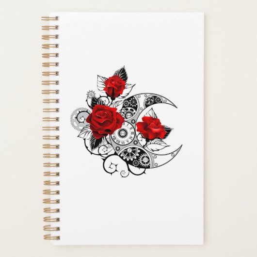 Mechanical Crescent with Red Roses プランナー手帳 (正面)