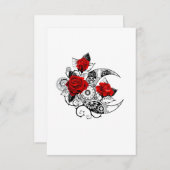 Mechanical Crescent with Red Roses 招待状 (正面/裏面)