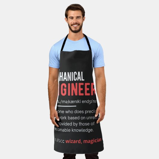 Mechanical ENGINEER エプロン (着用した状態)