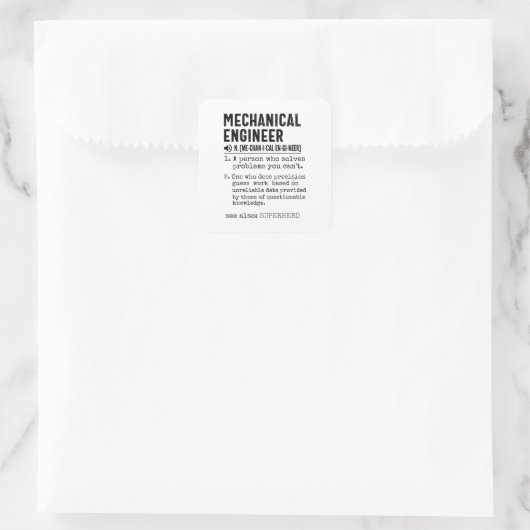 Mechanical Engineer Dictionary Definition スクエアシール (バッグ)